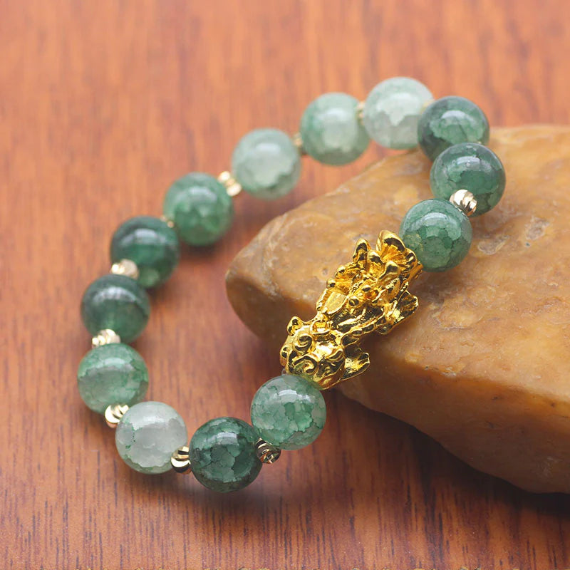 Feng Shui Pixiu Obsidian Stone Beads Bracelet Custom Charm Pi Xiu Bracelet